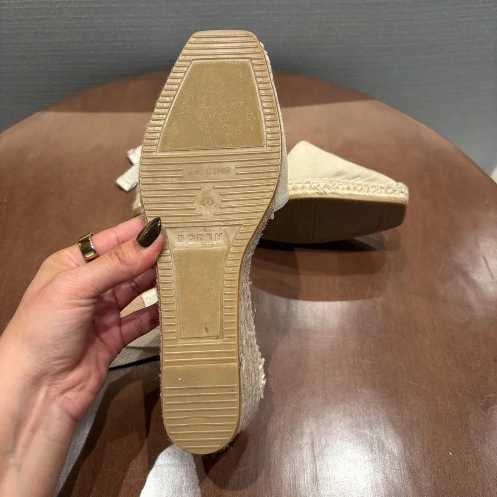 Boden Cassie Espadrille Wedges, Size 40/‎ US 9